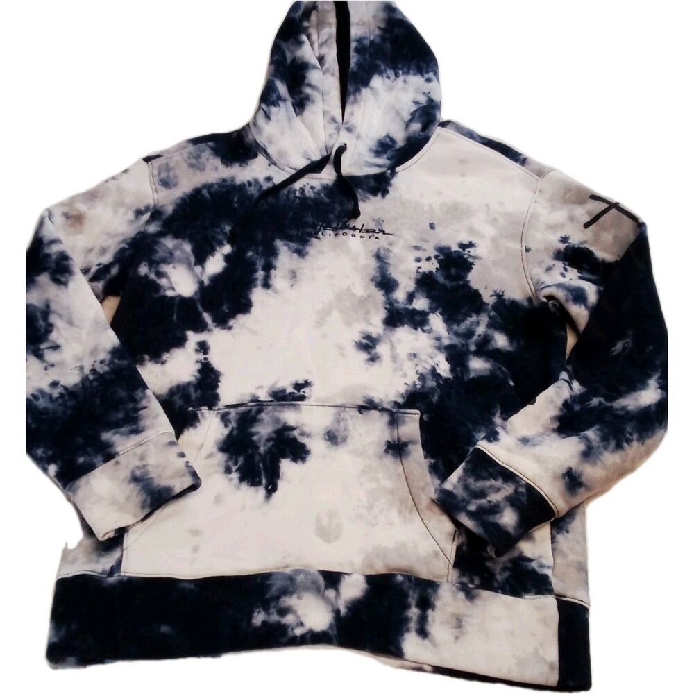Women's Hollister Blue Tie Dye Hoodie‎ Sweatshirt Size Small